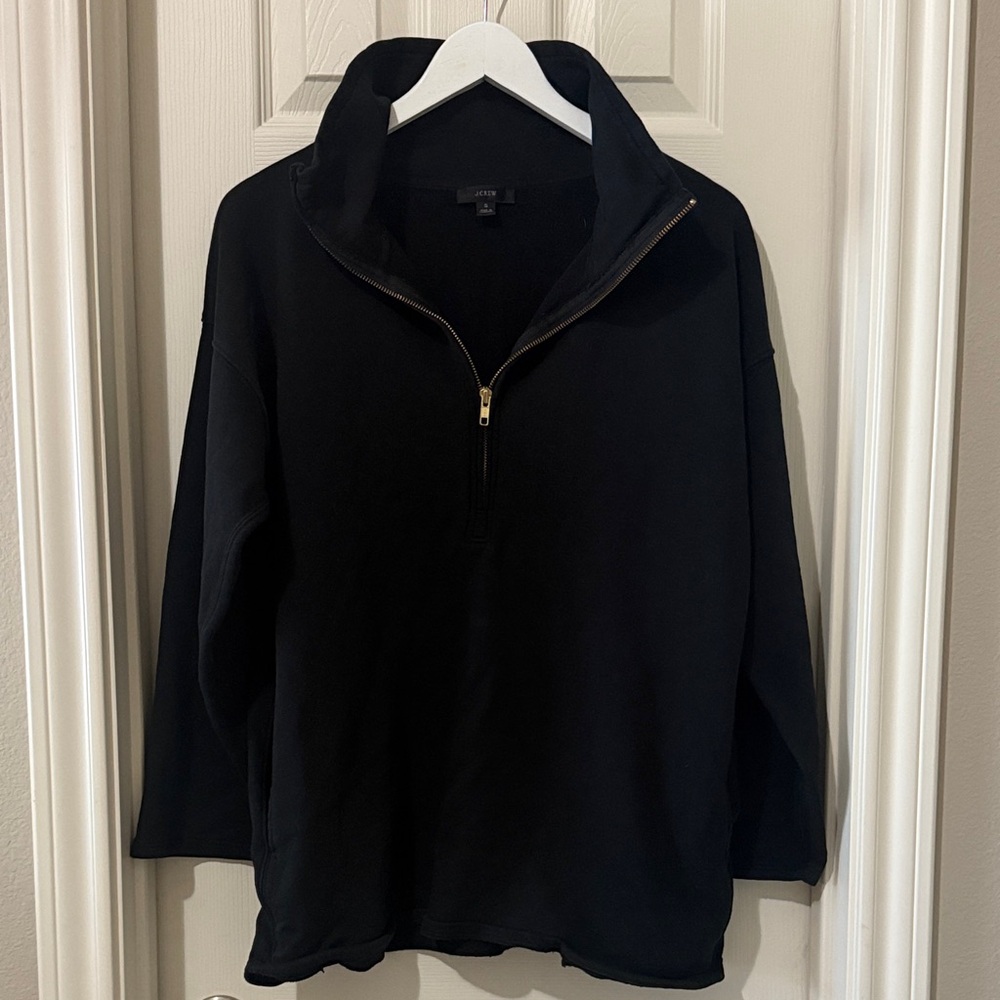 Jcrew Black Quarter-Zip Pullover - image 1